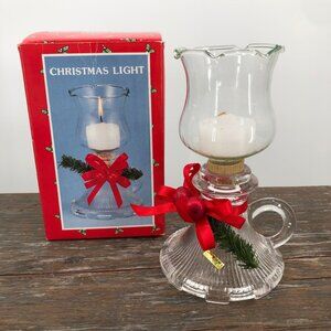 Miniature Hurricane Lamp House of Lloyd Candle Home Decor Elegant Vintage Christ